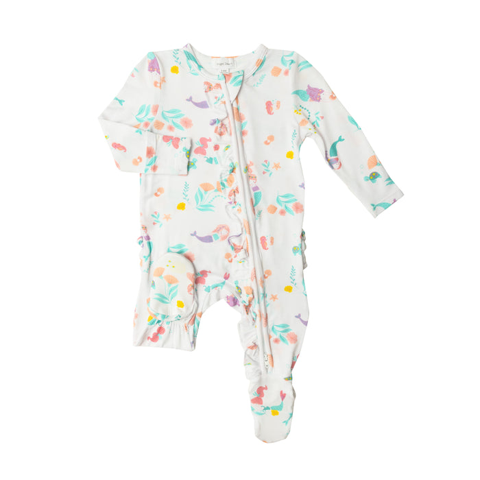 Bamboo Zipper Footie | Mermaids