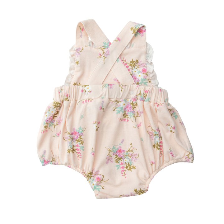 Bamboo Ruffle Bib Sunsuit | Shade Garden Ditsy