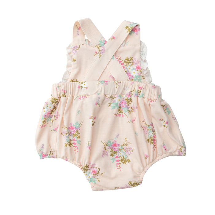 Bamboo Ruffle Bib Sunsuit | Shade Garden Ditsy