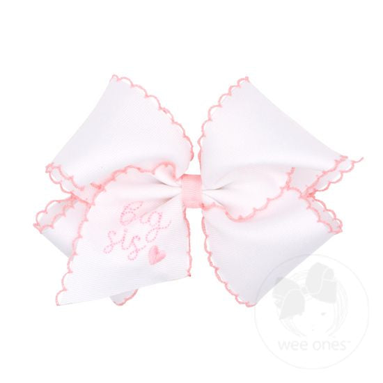 King Grosgrain Moonstitch Girls Hair Bow | Big Sister