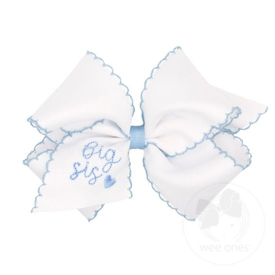 King Grosgrain Moonstitch Girls Hair Bow | Big Sister