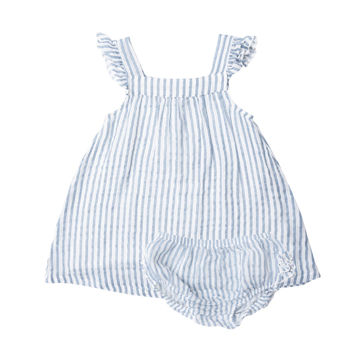 Muslin Sundress | Nautical Ticking Stripe
