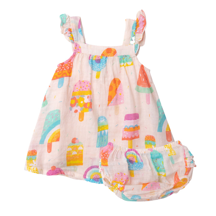 Muslin Sundress | Pink Summer Popsicles