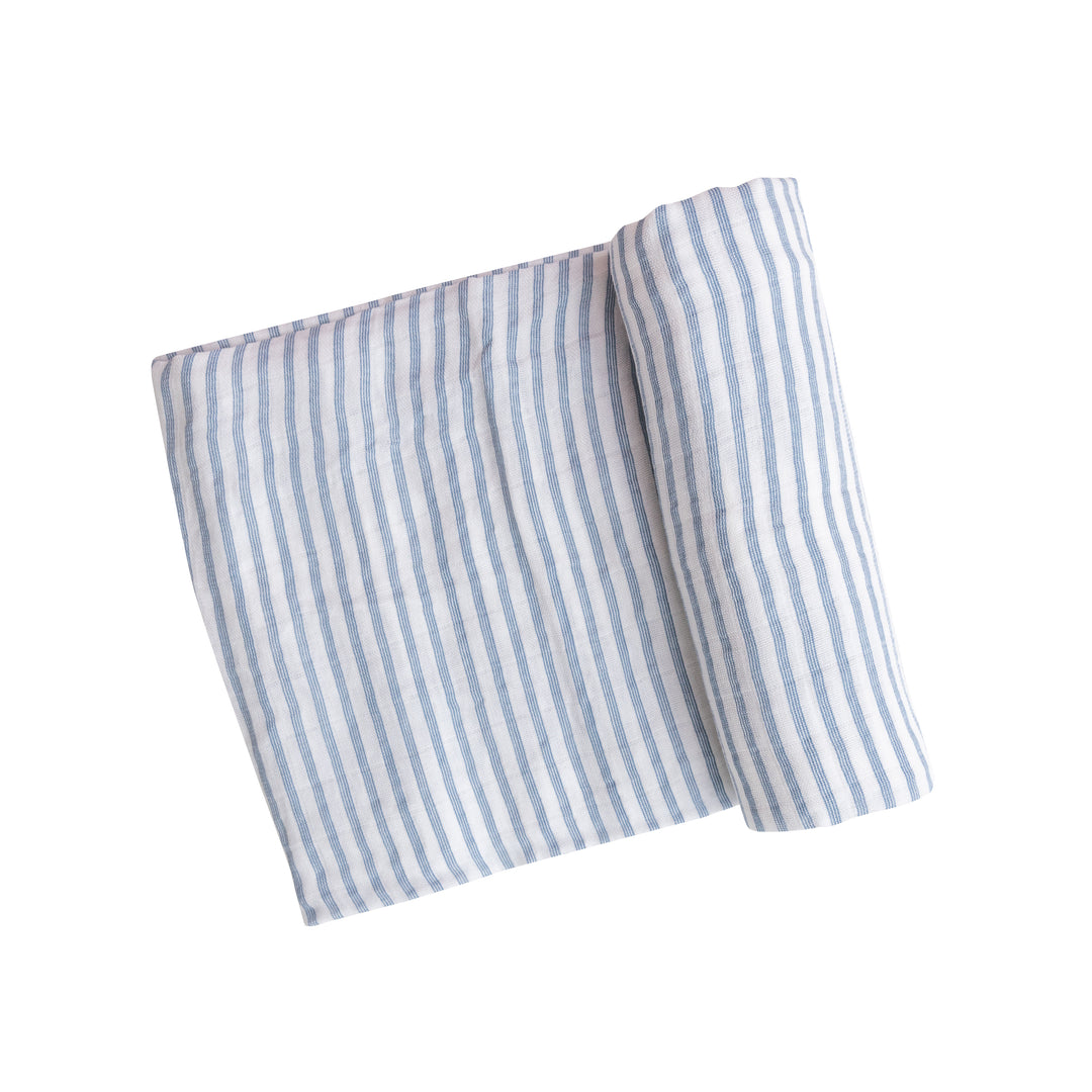 Muslin Swaddle | Nautical Ticking Stripe