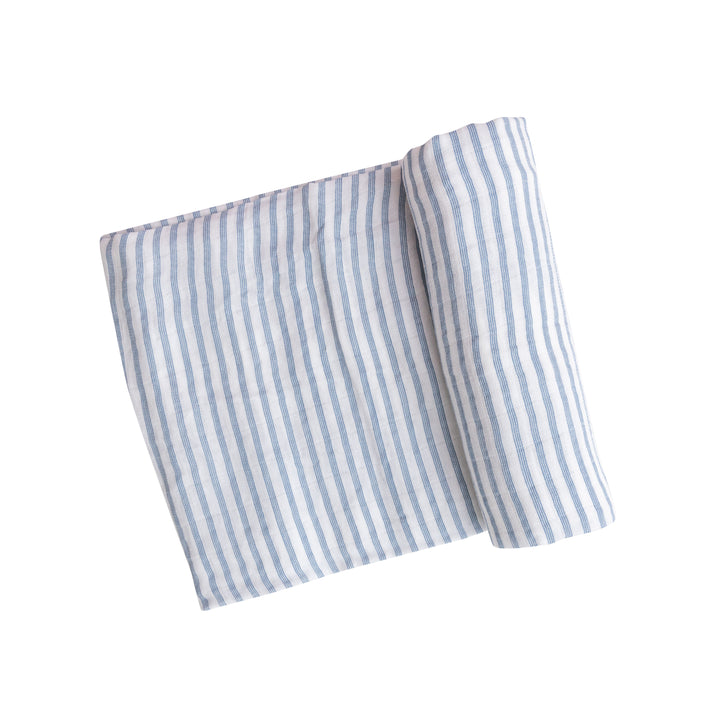 Muslin Swaddle | Nautical Ticking Stripe