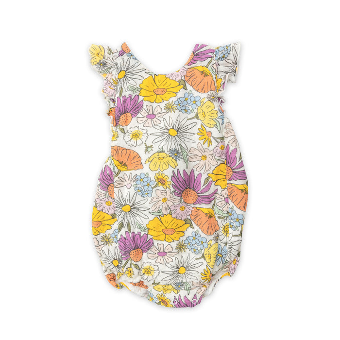 Muslin Ruffle Sunsuit | Wildflowers