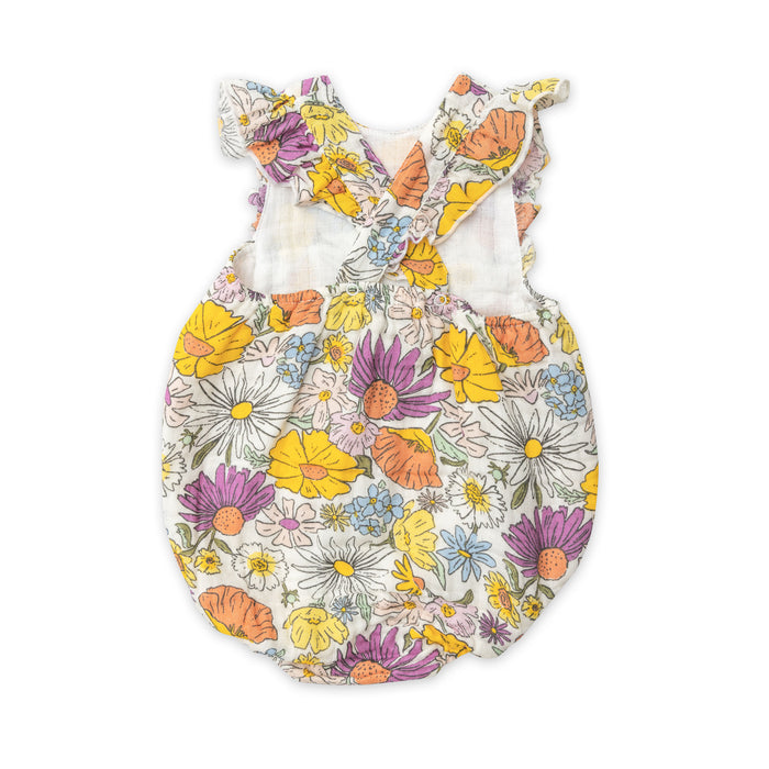 Muslin Ruffle Sunsuit | Wildflowers