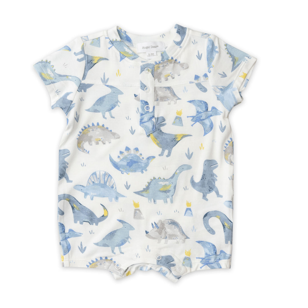 Bamboo Henley Shortall | Blue Dino
