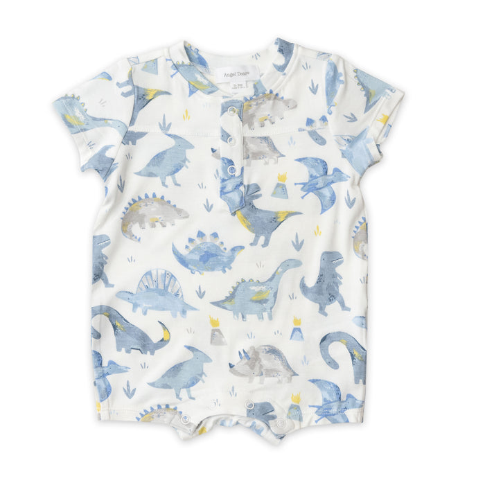 Bamboo Henley Shortall | Blue Dino