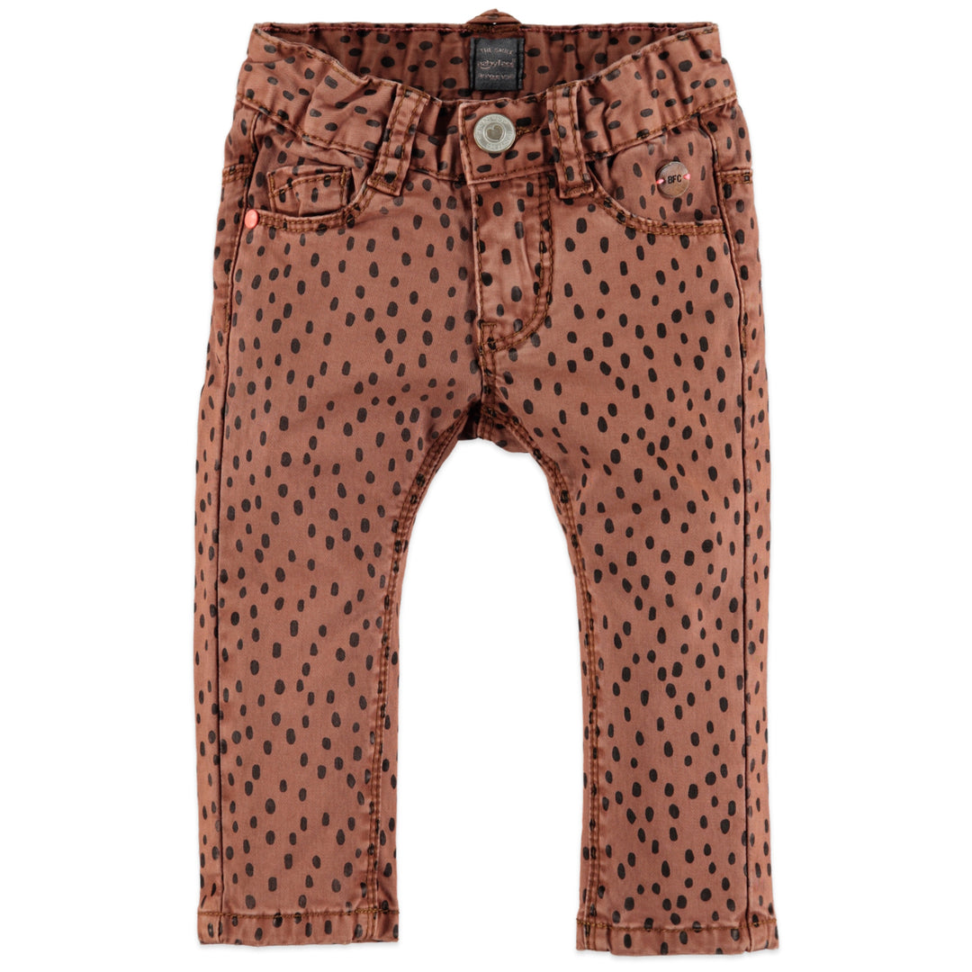 Girls Pants Caramel with Black Spots