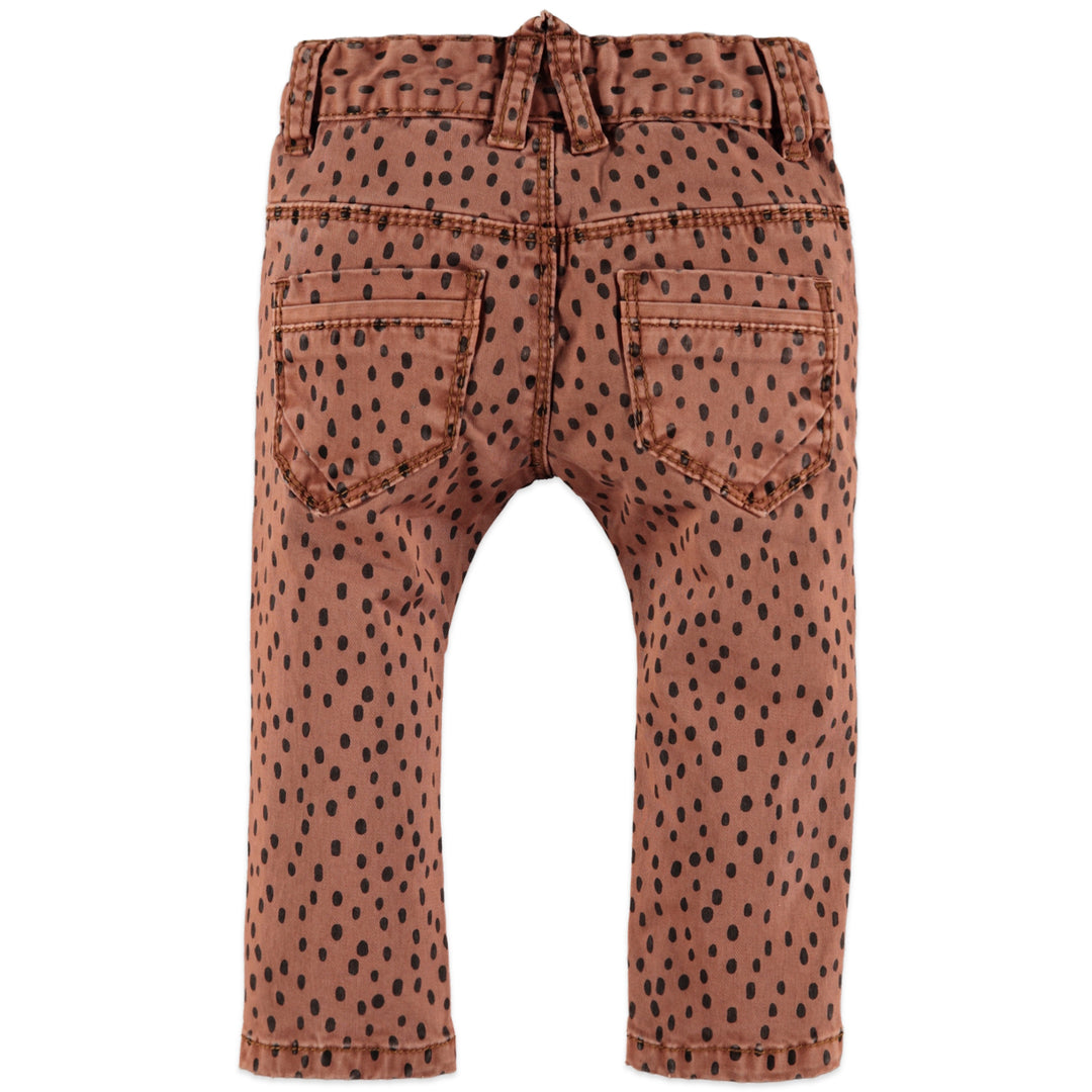 Girls Pants Caramel with Black Spots