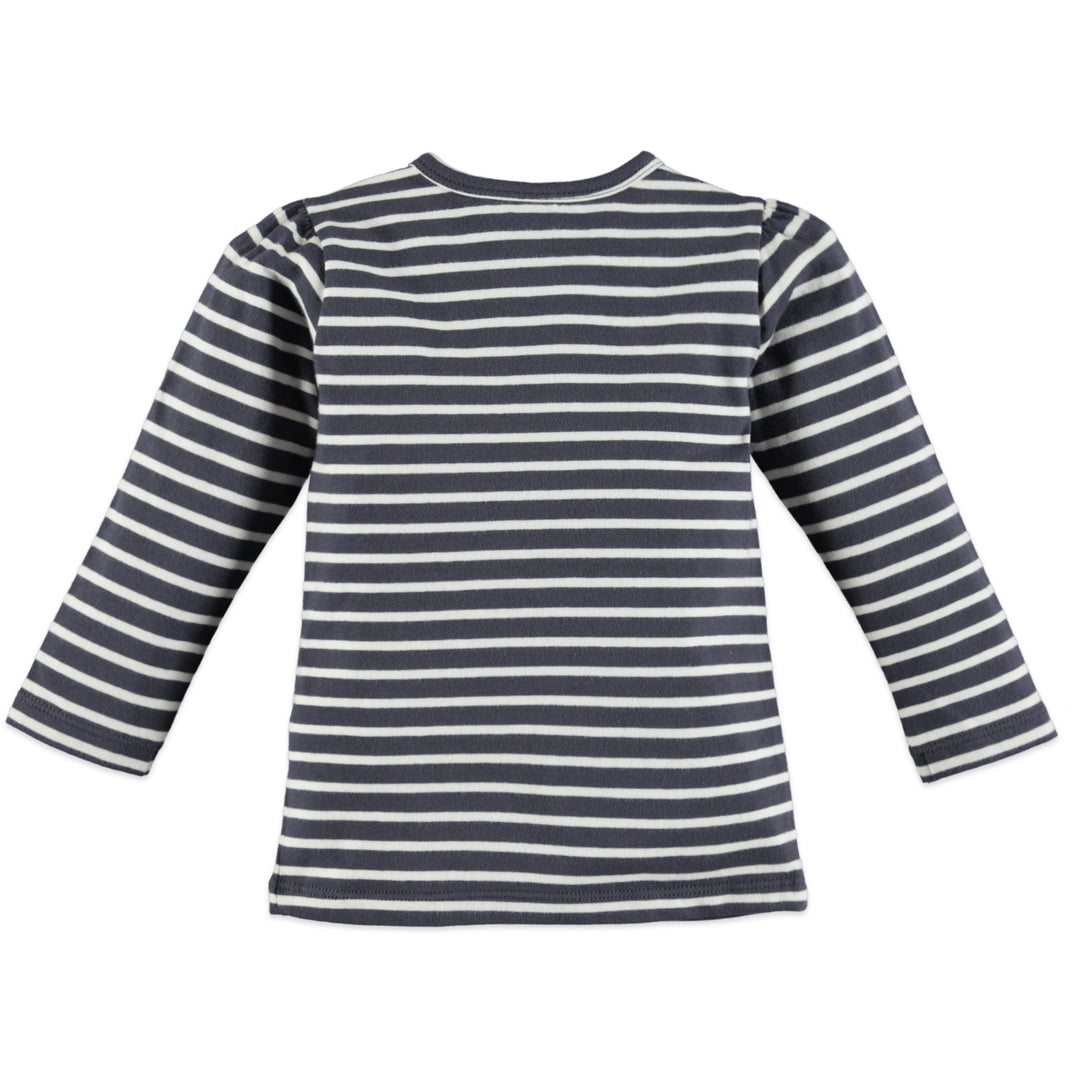 Girls Grey Dove Striped Shirt