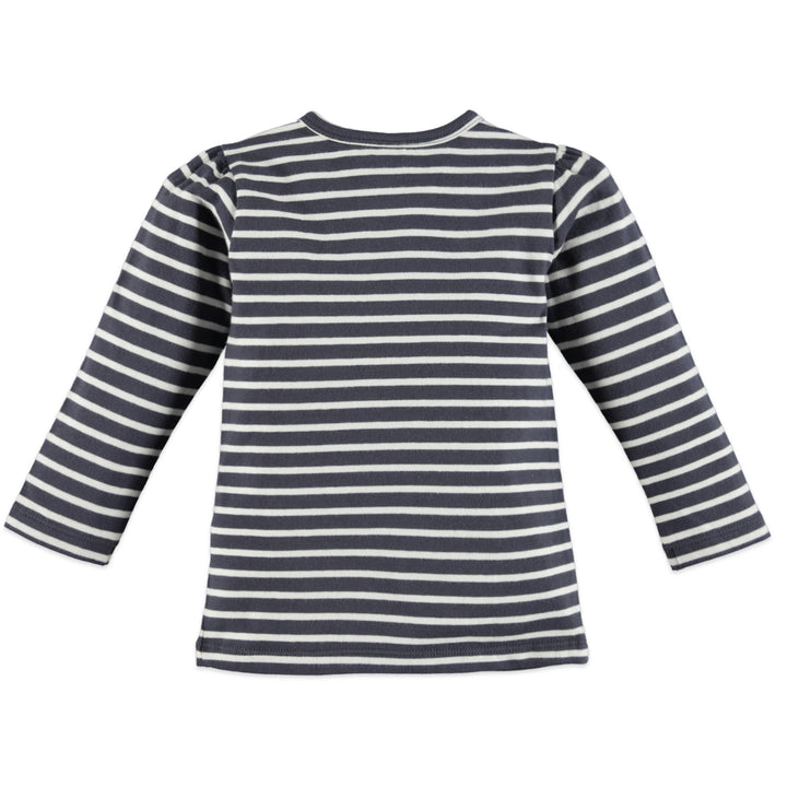 Girls Grey Dove Striped Shirt