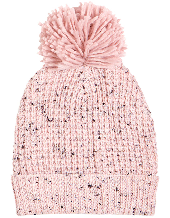 Speckled Pink Knit Hat
