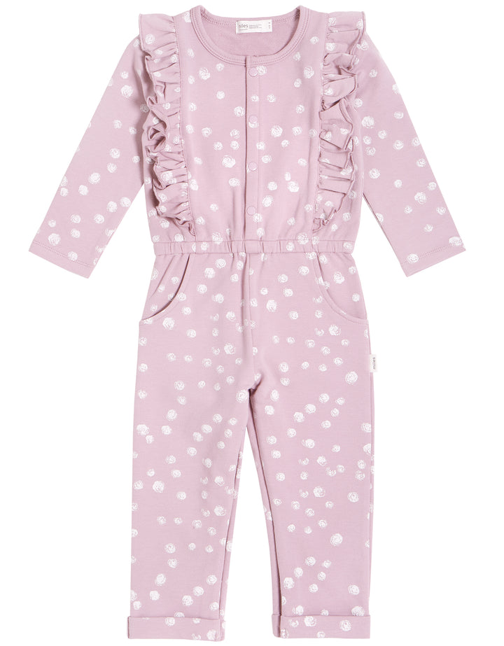 Lavender Playsuit with White Dots