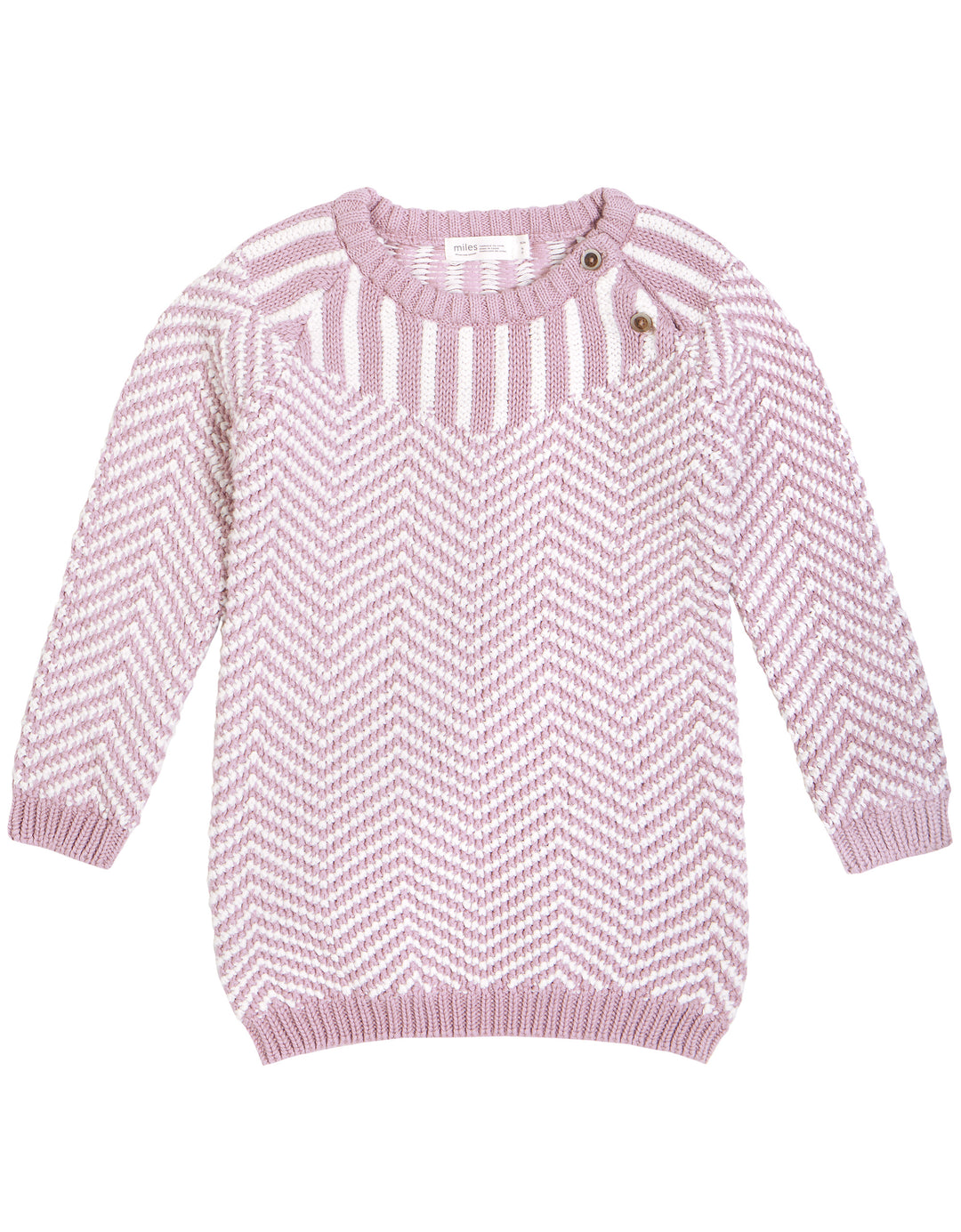 Lavender and White Striped Knit Tunic