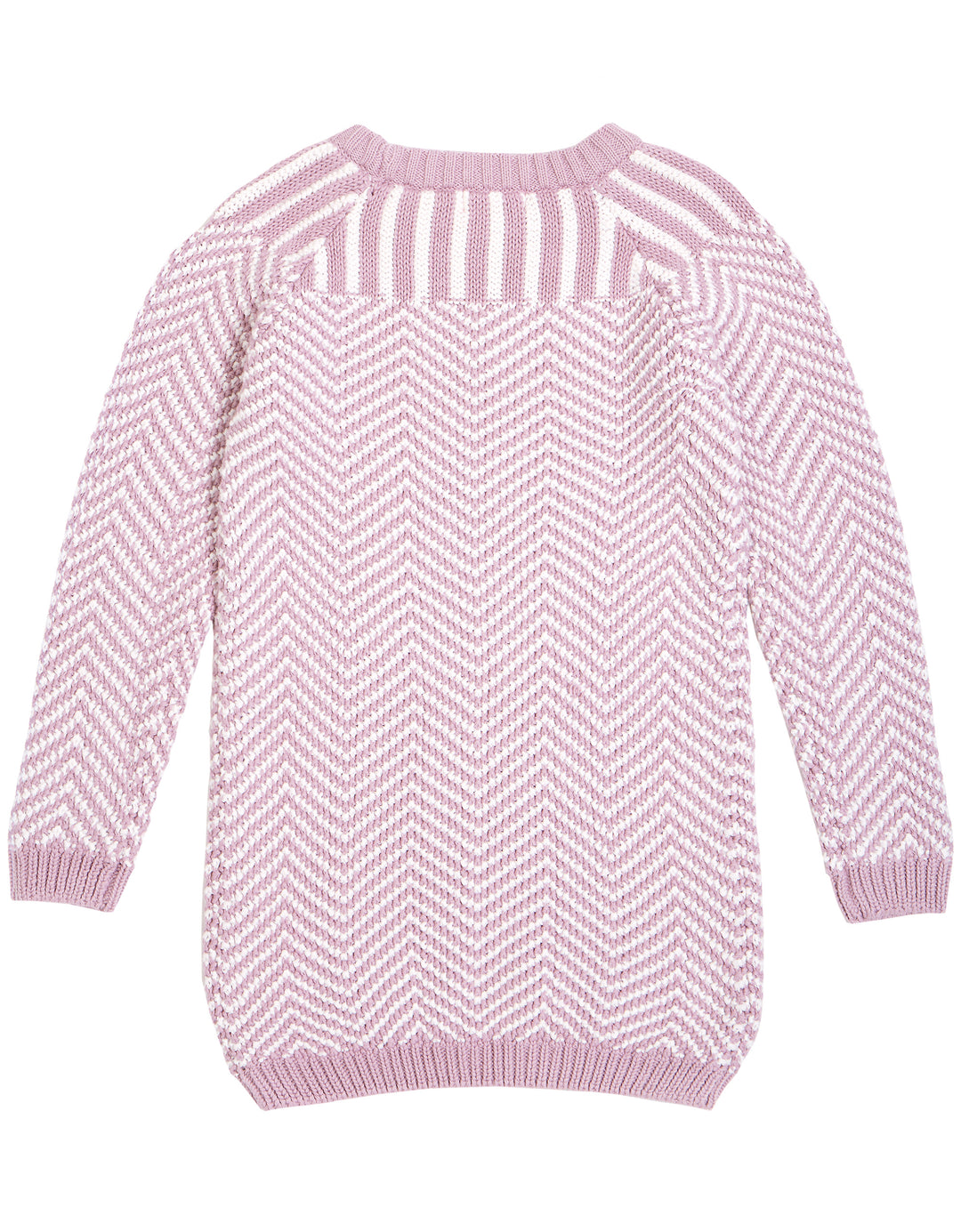 Lavender and White Striped Knit Tunic