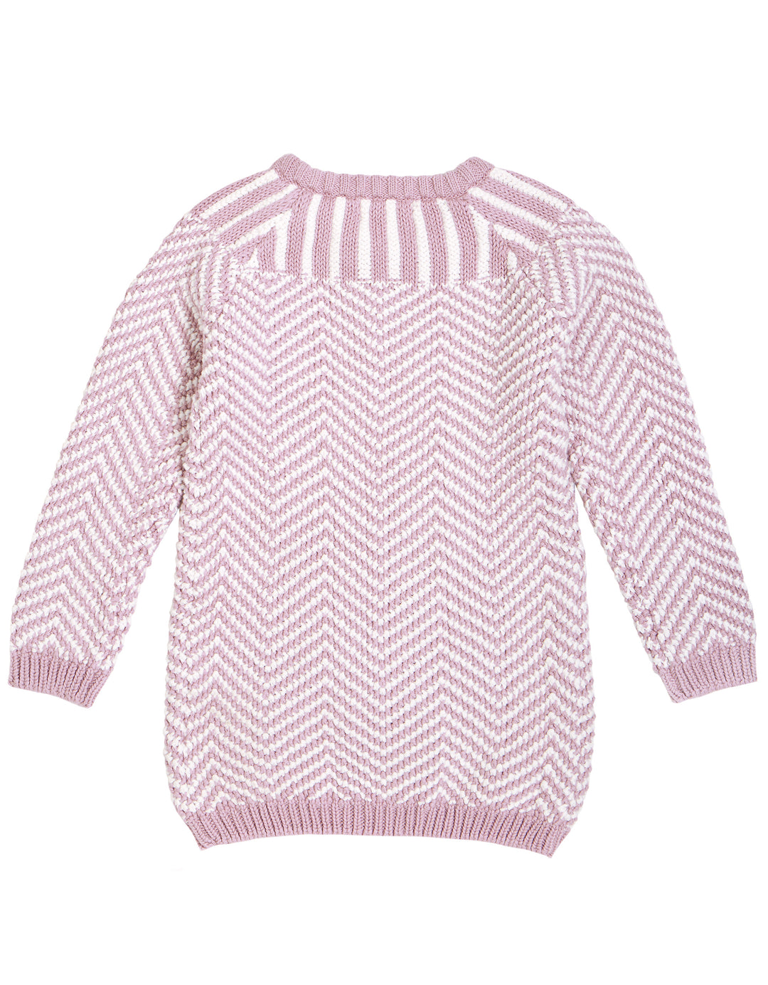Lavender and White Striped Knit Tunic