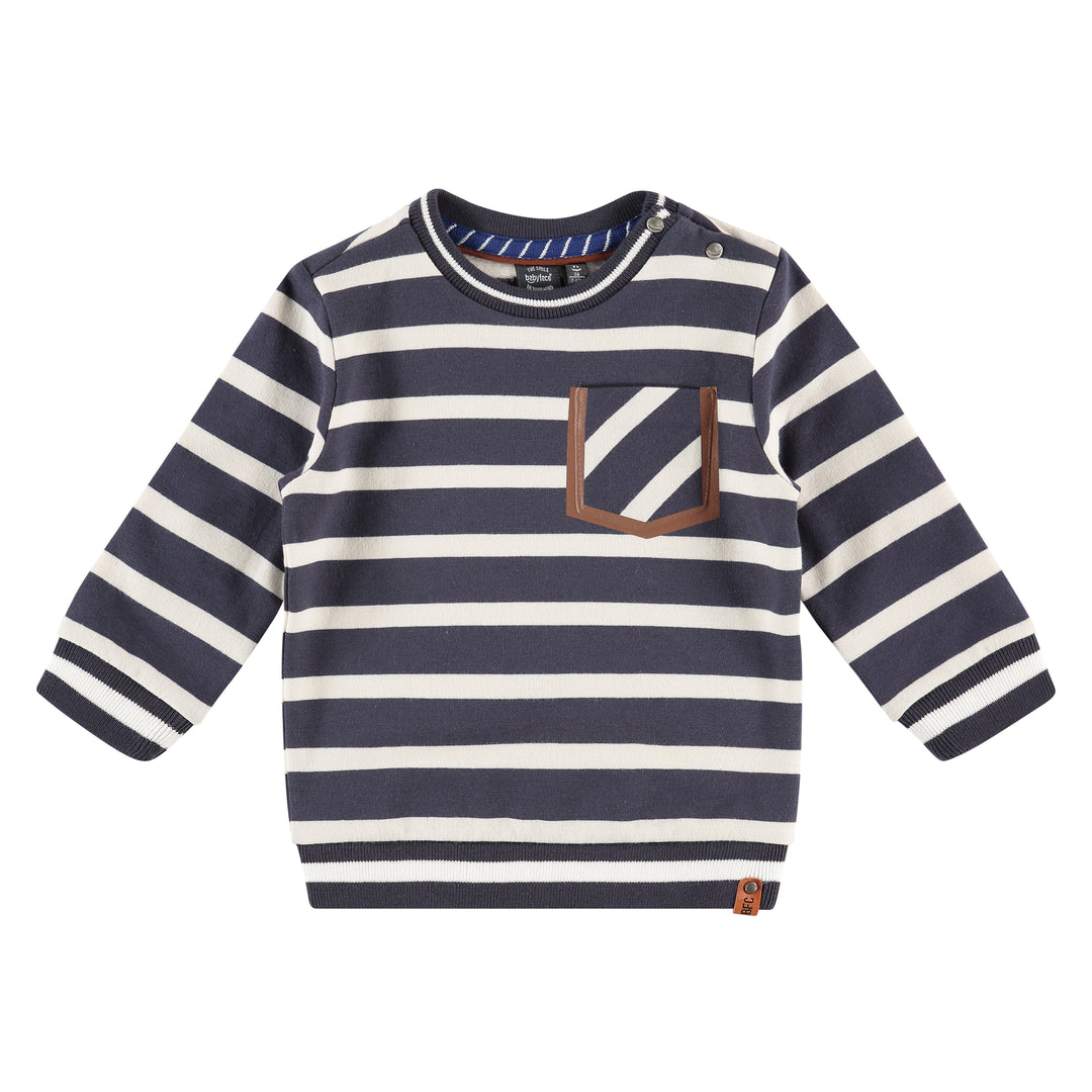 Dark Blue Stripe Sweatshirt