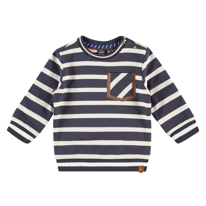 Dark Blue Stripe Sweatshirt