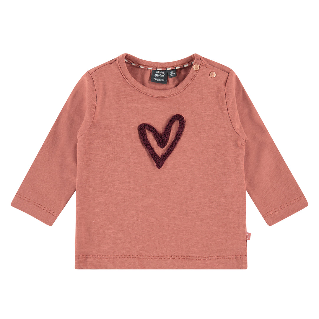 Terra Pink Long Sleeve Heart T-Shirt