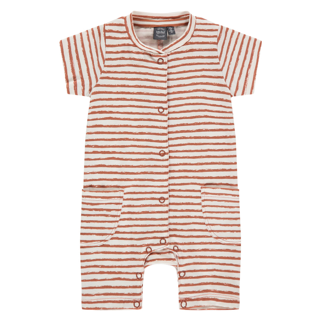 Red & White Stripe Romper