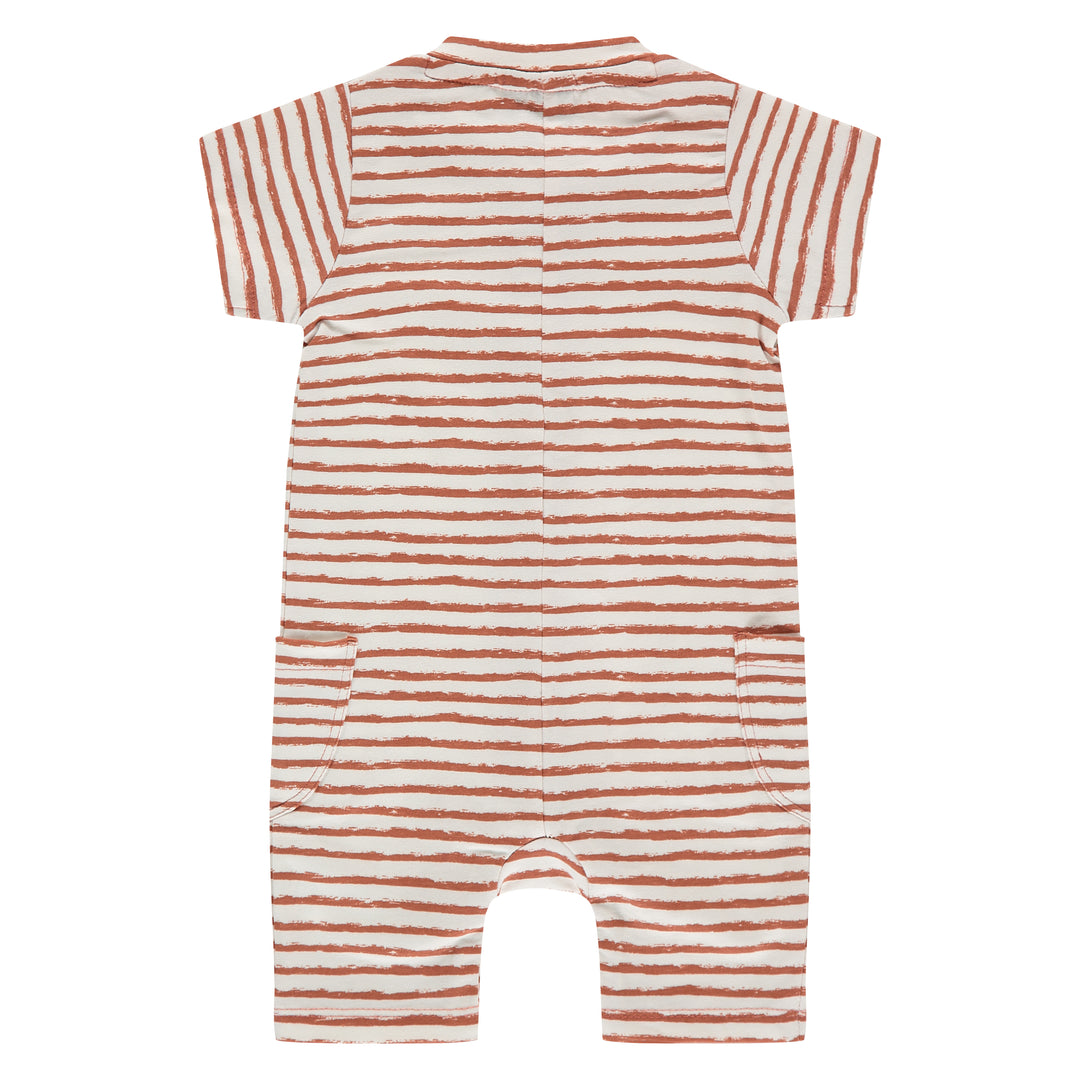 Red & White Stripe Romper