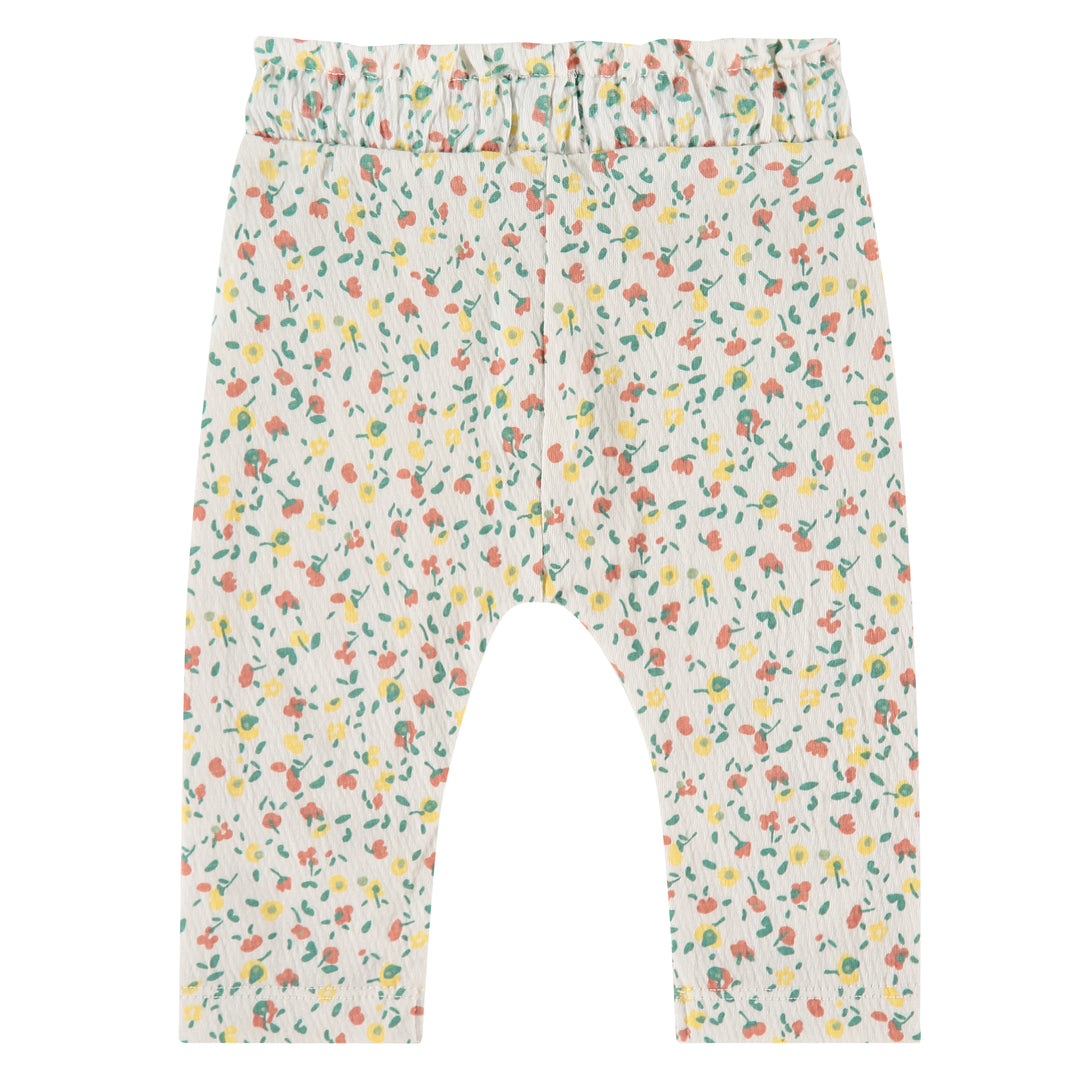 Ivory Floral Pants