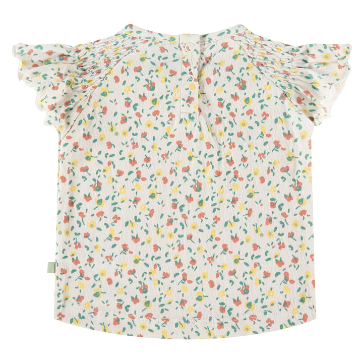 Ivory Floral Short Sleeve Shirt
