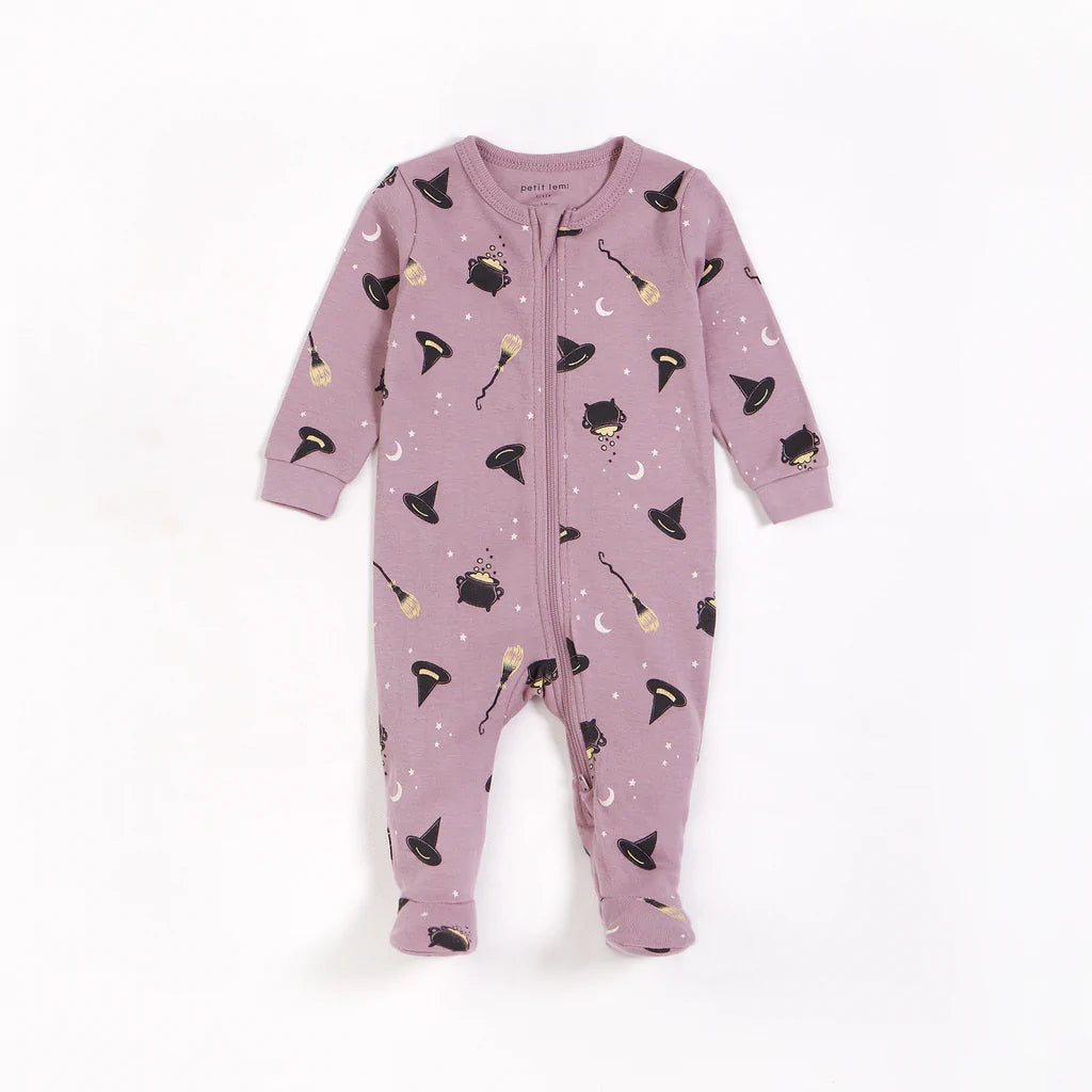 Bewitched Glow in Dark Print on Mauve Sleeper