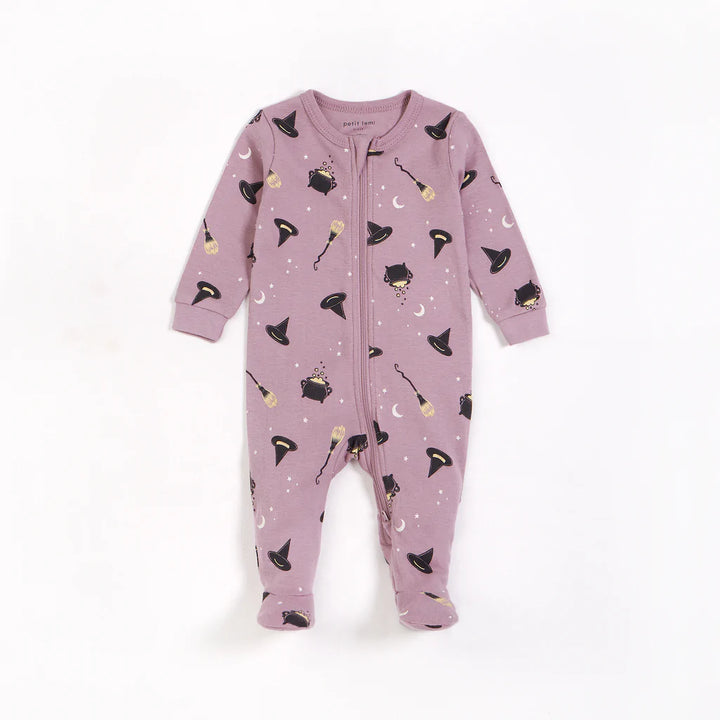 Bewitched Glow in Dark Print on Mauve Sleeper