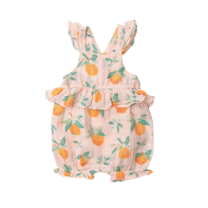 Muslin Shortie Peplum Sunsuit | Orange Blossom