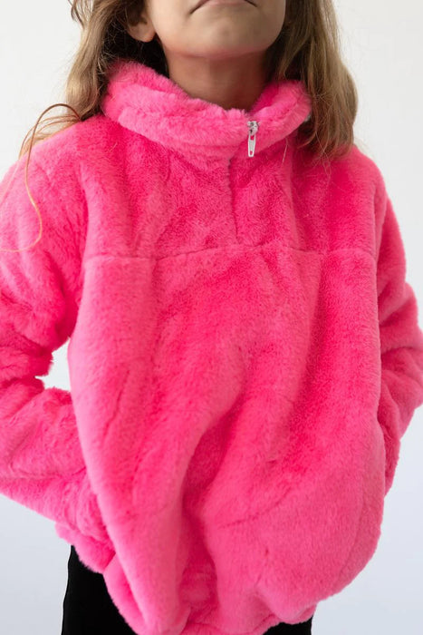 Neon Pink Fuzzy Pullover