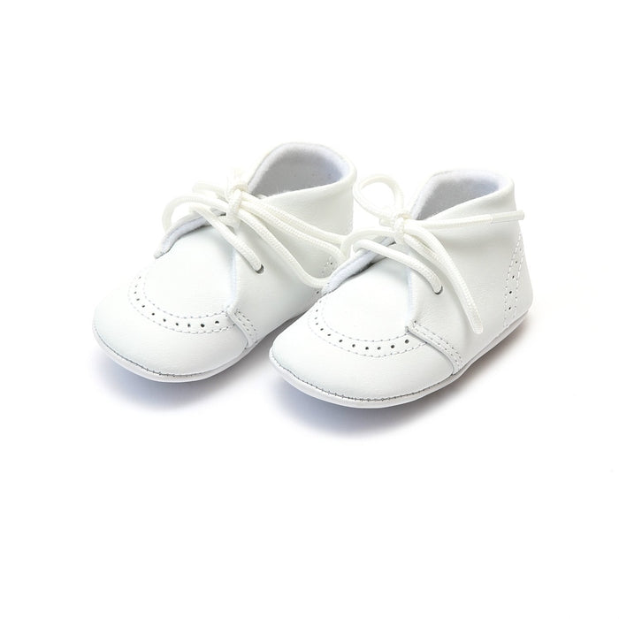 Infant White Benny Leather Brogue Oxford Crib Shoe (3890)