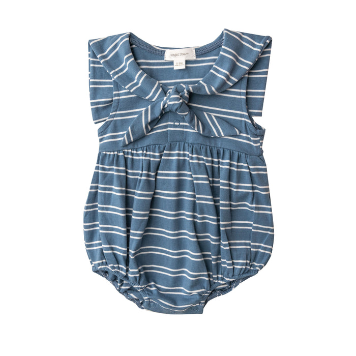 Organic Sailor Bubble | Blue Seashore Stripe