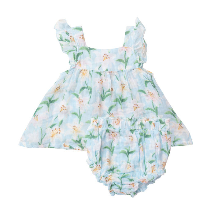 Muslin Pinafore Top & Bloomers | Lilly