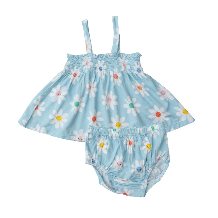Bamboo Smocked Top & Bloomers | Daisy Faces
