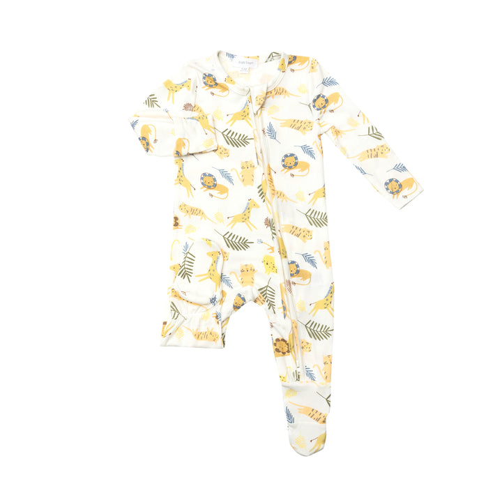 Bamboo Zipper Footie | Animal Friends