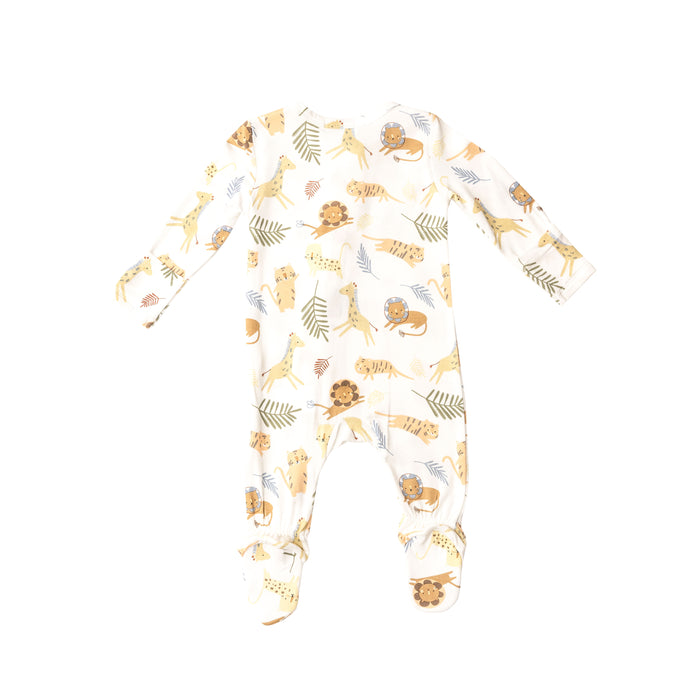 Bamboo Zipper Footie | Animal Friends