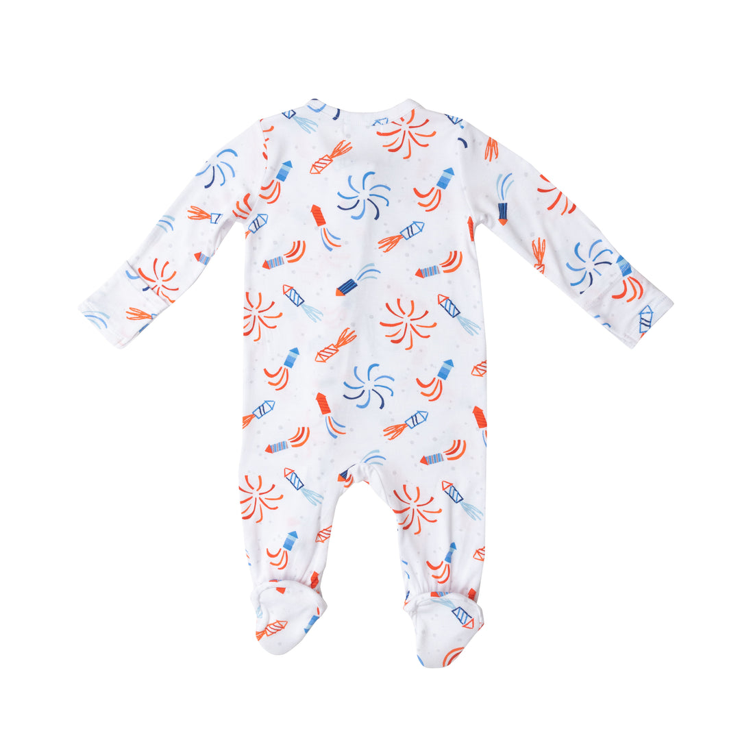 Bamboo Zipper Footie | Firecracker