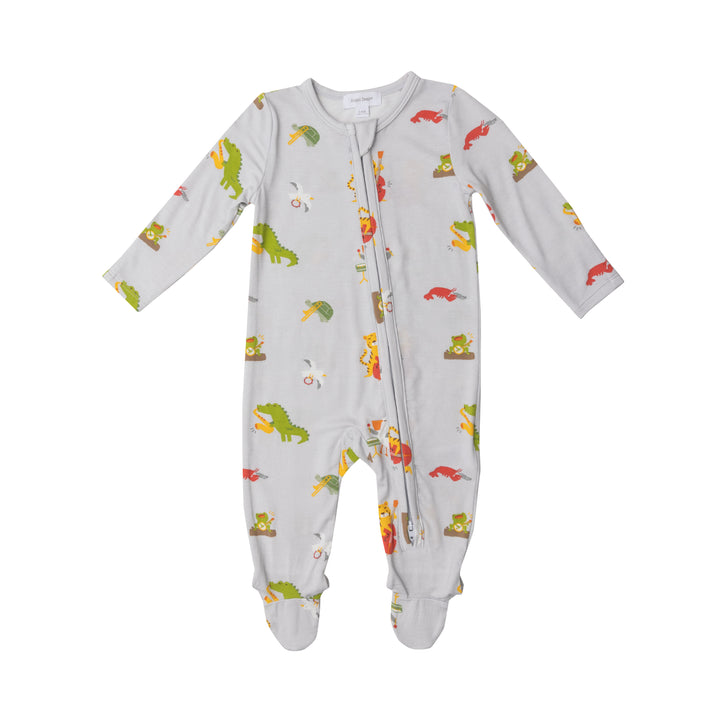 Bamboo Zipper Footie | Jazz Animals