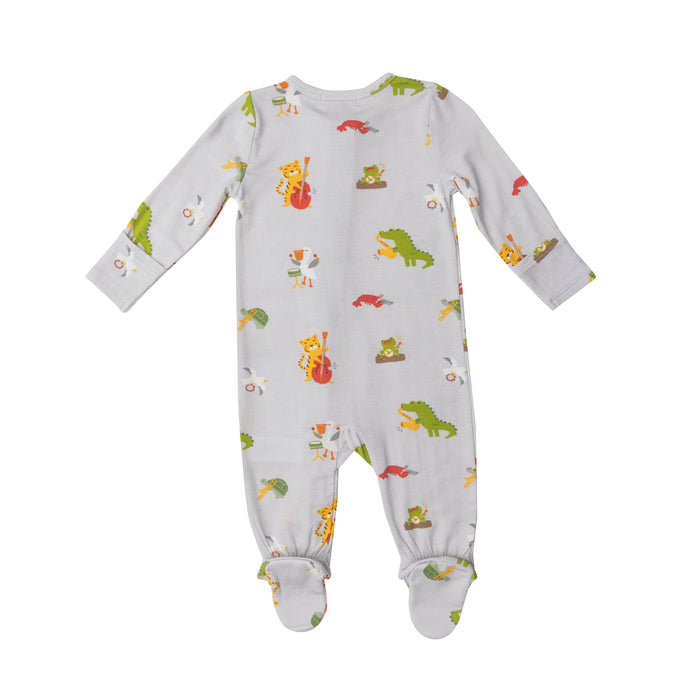 Bamboo Zipper Footie | Jazz Animals