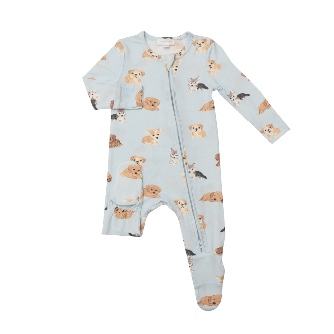Bamboo Zipper Footie | Soft Puppies