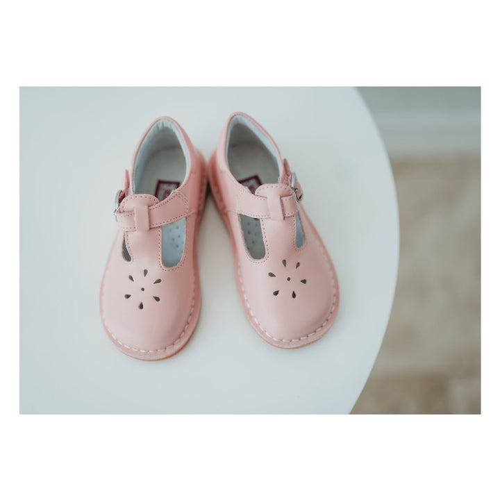 Pink Joy Classic Leather T-Strap Mary Jane (751)