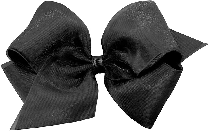 Medium Organza Overlay Bow | Black