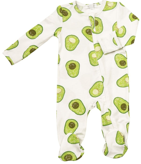 Avocado Zipper Footie