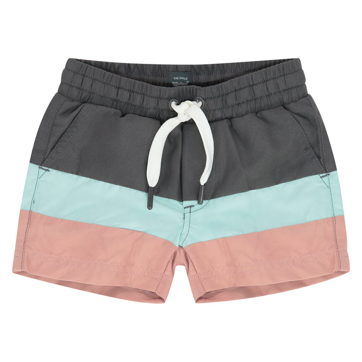 Striped Colorblock Swim Trunk
