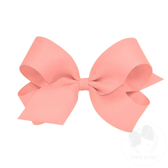 Mini King Grosgrain Bow | Seashell
