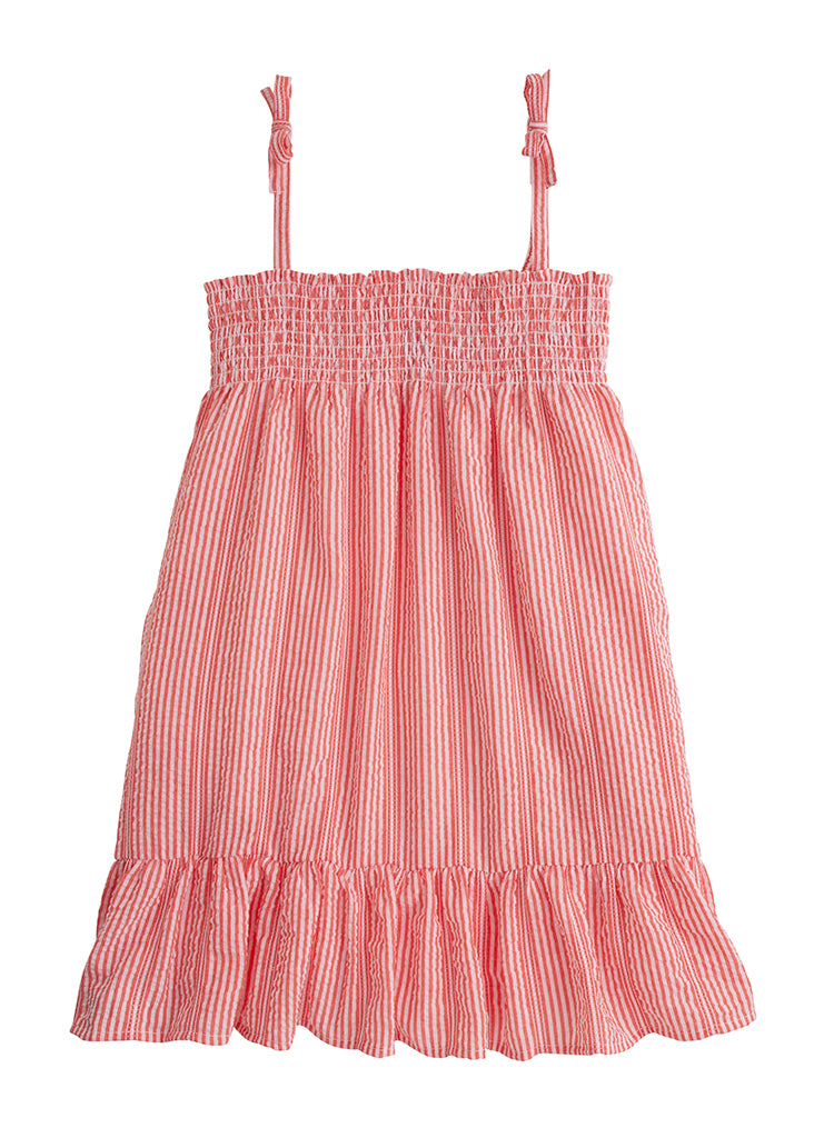 Lucy Dress | Red Seersucker