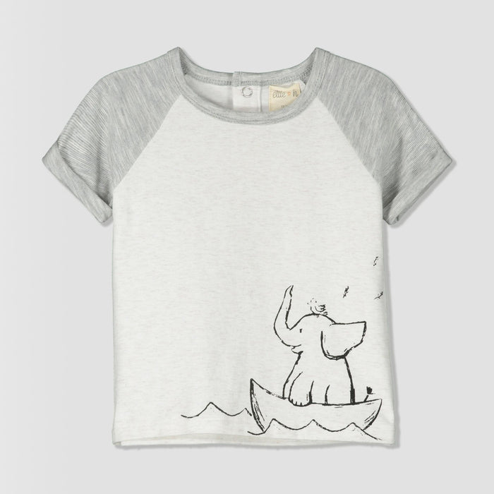 Elephant Boat Raglan Jersey T-Shirt